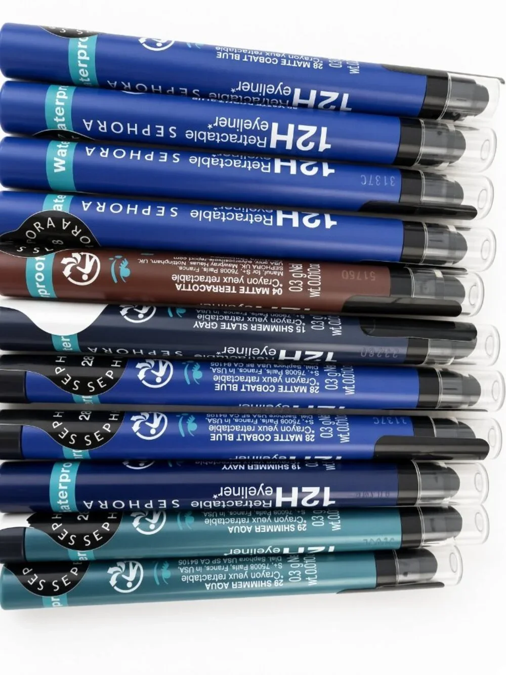 Sephora 11-Pc Lot Eyeliner 12HR Retractable Waterproof NWT
